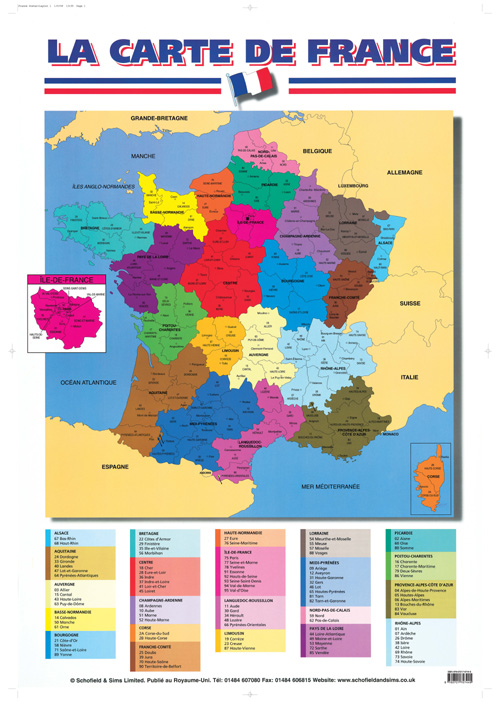 Physical Map Of France With Key United States Map