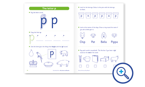 Reception workbook activities