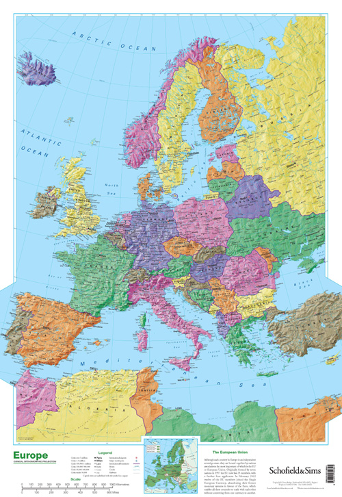 Map Of Europe Posters At Schofield And Sims